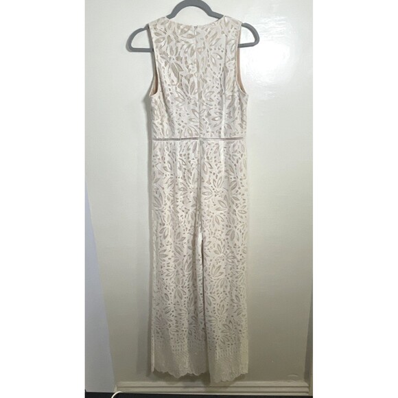 Lulus Amora White Lace Jumpsuit Women's Wide Leg Size Small Party Coctel - Picture 4 of 10